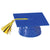 DecoPac Party Supplies Layon Grad Cap Blue Tassel Balloon