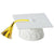 DecoPac Party Supplies Layon Grad Cap White Tassels