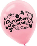 Designware Latex Strawberry Shortcake Logo 12″ Latex Balloons (6)