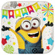 Despicable Me 9" Square Plates, (8 count)