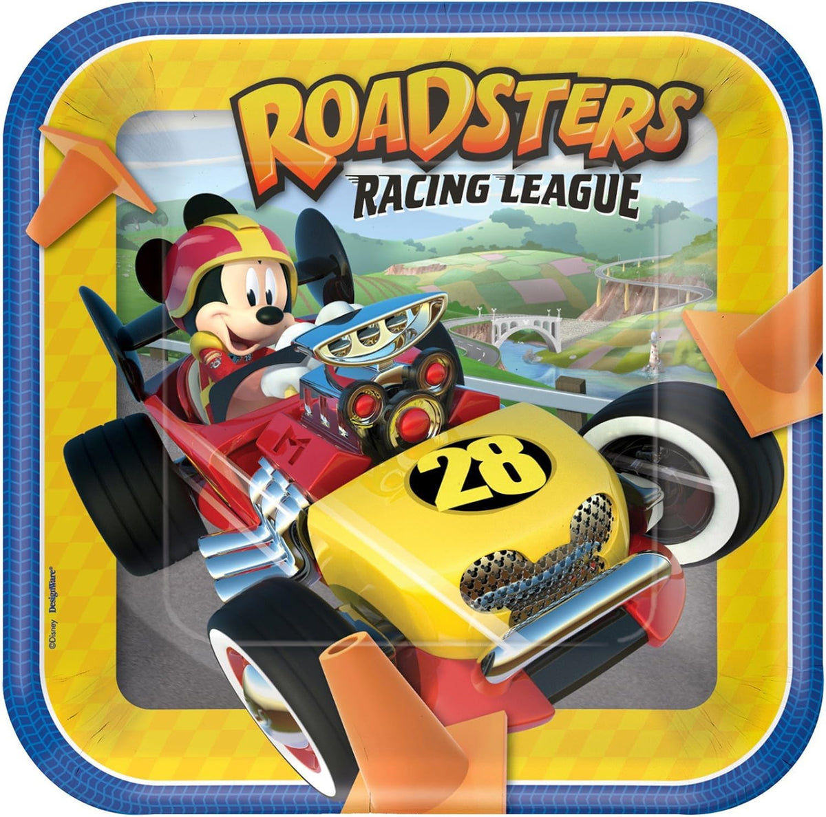 9" Paper Plates - Disney Mickey Roadster (8ct) - Amscan
