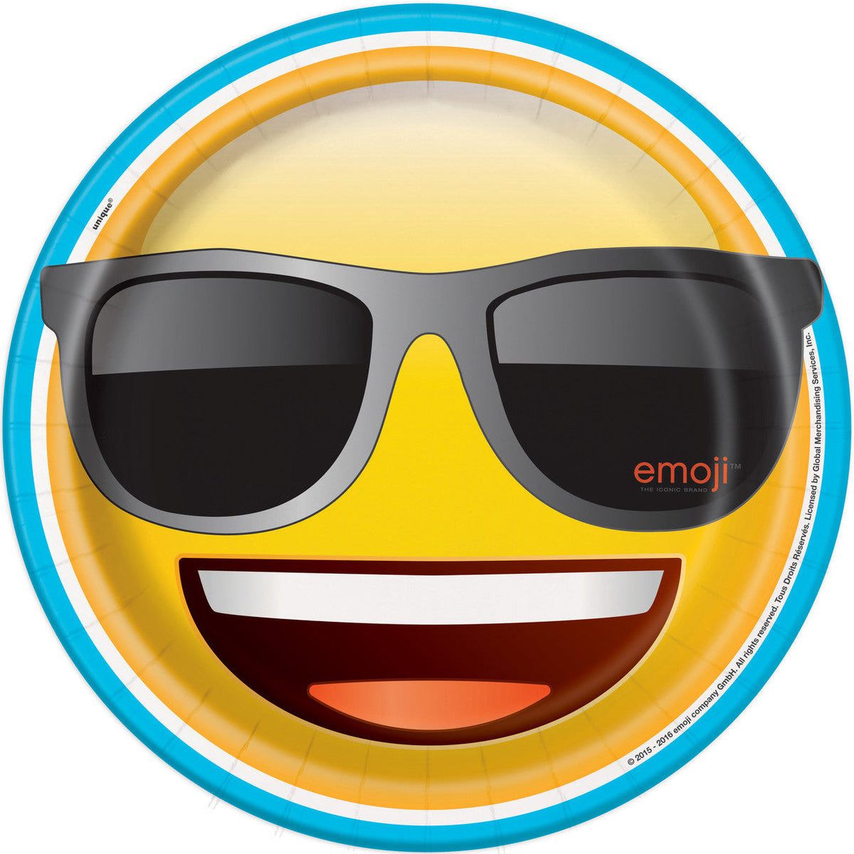 Emoji Cool Plates 9″ by Unique from Instaballoons
