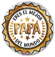 Eres El Mejor Papa Del Mundo 18″ Foil Balloon by Convergram from Instaballoons