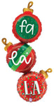 Fa La La Christmas Ornaments 43″ Foil Balloon by Betallic from Instaballoons