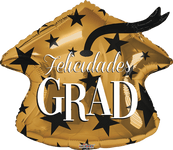 Convergram Felicidades Grad Cap 18″