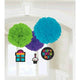 Fluffy Decorations - Colorful Happy Birthday (3ct) - Amscan