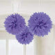 Fluffy Decorations - Purple (3ct) - Amscan