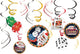 Foil Swirl Decorations - Casino - Amscan