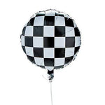 Fun Express Mylar & Foil Round Checkered Racing Flag 18" Foil Balloon