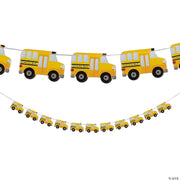 Fun Express Mylar & Foil School Bus Tissue Garland 9′ x 5″