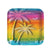 Fun Express Party Supplies Beach Bum Square Plates 9″ (8 count)