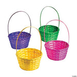 Fun Express Party Supplies Large Easter Bamboo Basket 5″ x 9″ (6 count)