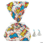 Fun Express Party Supplies Super Hero Cello Bags (8 count)