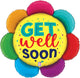 Get Well Soon Colorful Flower 27″ Balloon