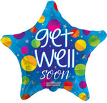 Get Well Soon Star 18″ Foil Balloon by Convergram from Instaballoons