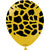 Giraffe Animal Print Mustard 12″ Latex Balloons by Kalisan from Instaballoons