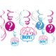 Deco Swirls - Girl or Boy (12ct) - Amscan