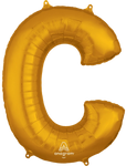 Gold Letter C 34″ Foil Balloon by Anagram from Instaballoons