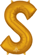 Gold Letter S 34″ Balloon