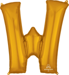 Gold Letter W 34″ Foil Balloon by Anagram from Instaballoons