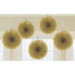 Gold Mini Fan Deco by Amscan from Instaballoons