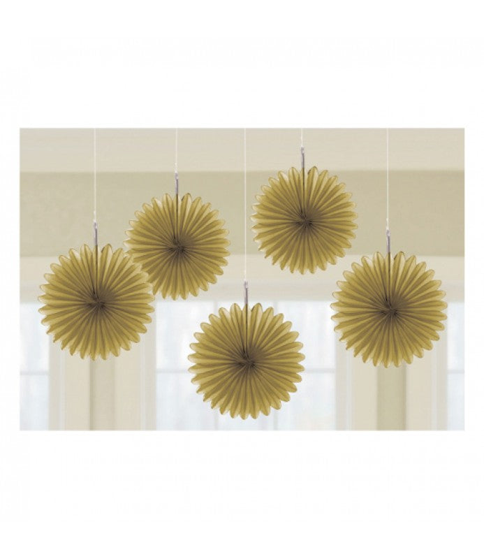 Gold Mini Fan Deco by Amscan from Instaballoons