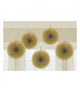 Gold Mini Hanging Fans 5ct - Amscan