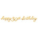 Golden Age Birthday 30th Letter Banner 12″