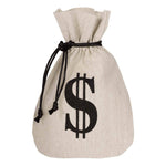 Goodie Bags - Black Dollar Sign Western Fabric (8ct) - Amscan