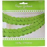 Green Paper Garland 12ft 1ct - Amscan