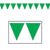 Green Pennant Banner 11″ x 12′ by Beistle from Instaballoons