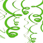Green Swirl Decoration 12pc - Amscan