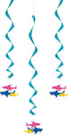 Hanging Swirl Decorations - Baby Shark (3ct) - Unique