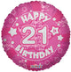 Happy 21st Birthday 18″ Balloon