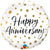 Happy Anniversary Gold Dots 18″ Foil Balloon by Qualatex from Instaballoons