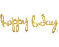 Happy B-Day Script - Gold - Anagram