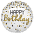 Happy Birthday Black Silver Gold 28″ Foil Balloon by Anagram from Instaballoons