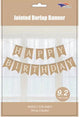 Happy Birthday Burlap Banner (9 feet long)