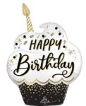 Happy Birthday Cupcake Wishes 29″ Foil Balloon by Anagram from Instaballoons