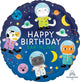 Happy Birthday Earthling Space Cats 18″ Balloon