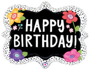 Happy Birthday Flower Dots 30″ Foil Balloon by Betallic from Instaballoons