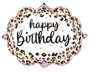 Happy Birthday Leopard Print 27″ Foil Balloon by Betallic from Instaballoons