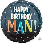 Happy Birthday Man 18″ Foil Balloon by Anagram from Instaballoons