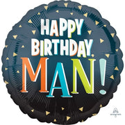 Happy Birthday Man 18″ Foil Balloon by Anagram from Instaballoons
