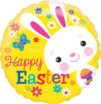 Happy Easter Yellow 18″ Foil Balloon by Anagram from Instaballoons