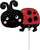 Happy Ladybug (requires heat-sealing) 14″ Foil Balloon by Anagram from Instaballoons