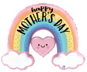 Happy Mother's Day Pastel Rainbow 29″ Foil Balloon by Sempertex from Instaballoons