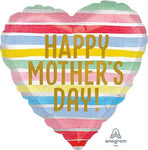 18" Happy Mother's Day Satin Infused Stripes (10ct) - Anagram