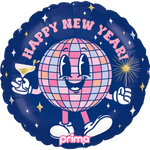 Happy New Year Disco Ball Buddy 18″ Foil Balloon by Prima from Instaballoons