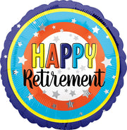 Happy Retirement Circles 18″ Foil Balloon by Anagram from Instaballoons